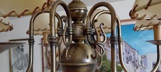 Lámpara de techo rústica de metal