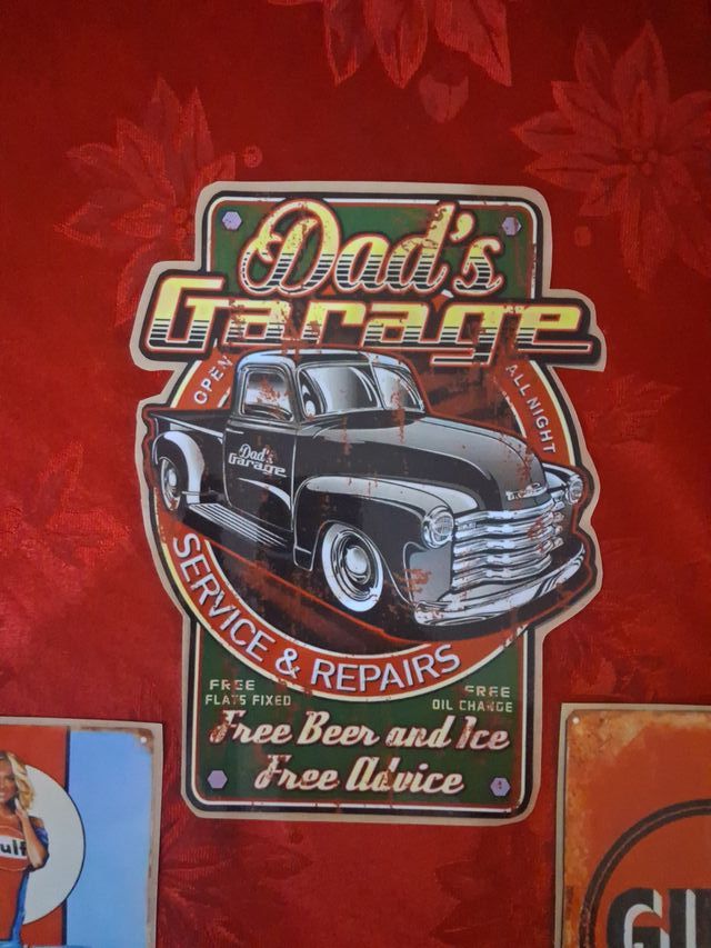 Set 3 Adesivi Vintage Auto e Pubblicità