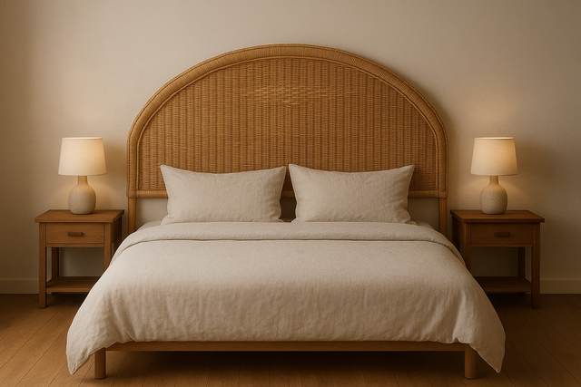 Cabecero de ratán cama grande