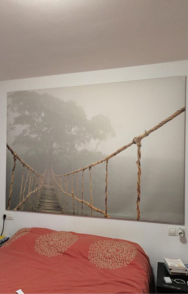 Cuadro paisaje puente colgante