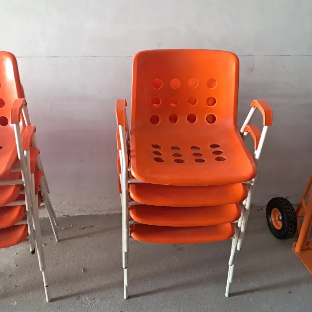 Sillas de Terraza Naranja (Pack 5)