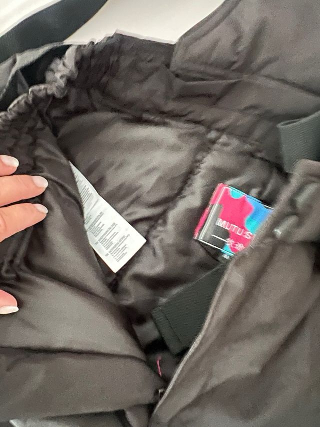 Pantalón de nieve negro con tirantes