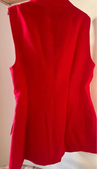 Chaleco Zara Talla Única Rojo y Dorado