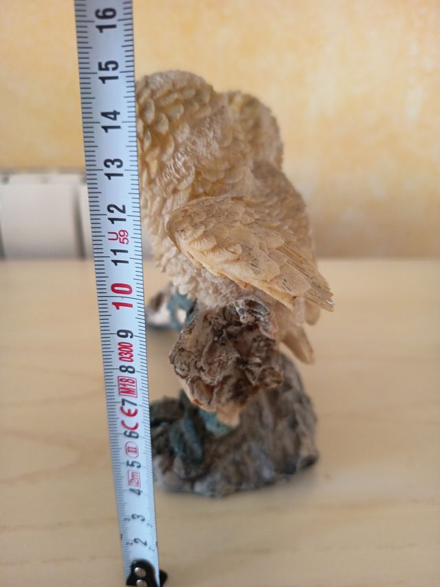 Decoración Búhos Resina y Madera