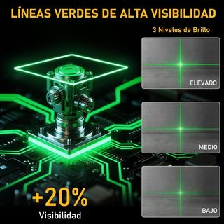 Nivel Láser Verde autonivelable y mando distancia