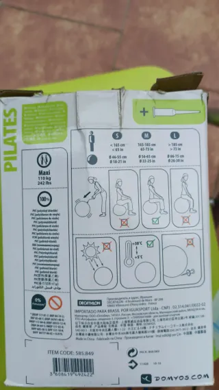 Pelota Fit Ball Pilates Anti-Burst Talla L