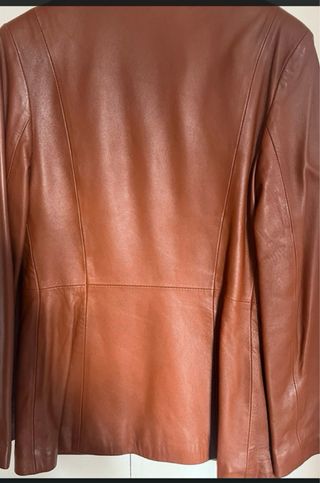 Chaqueta de cuero marrón Talla M