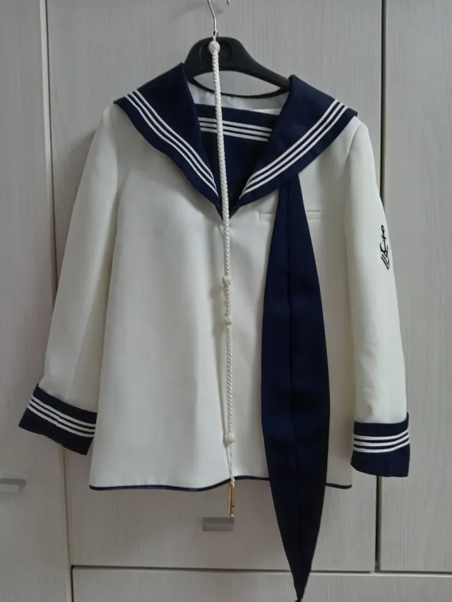 Traje comunión niño azul y blanco