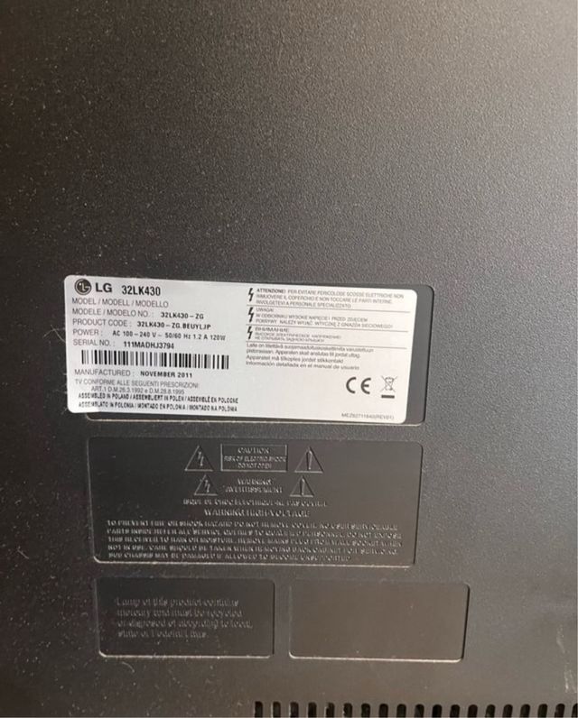 Monitor TV LG 32 Negro