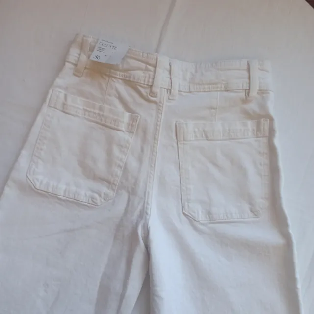 Jeans culotte blancos
