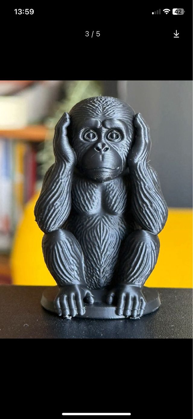 Set 3 Scimmiette Non vedo, non sento, non parlo