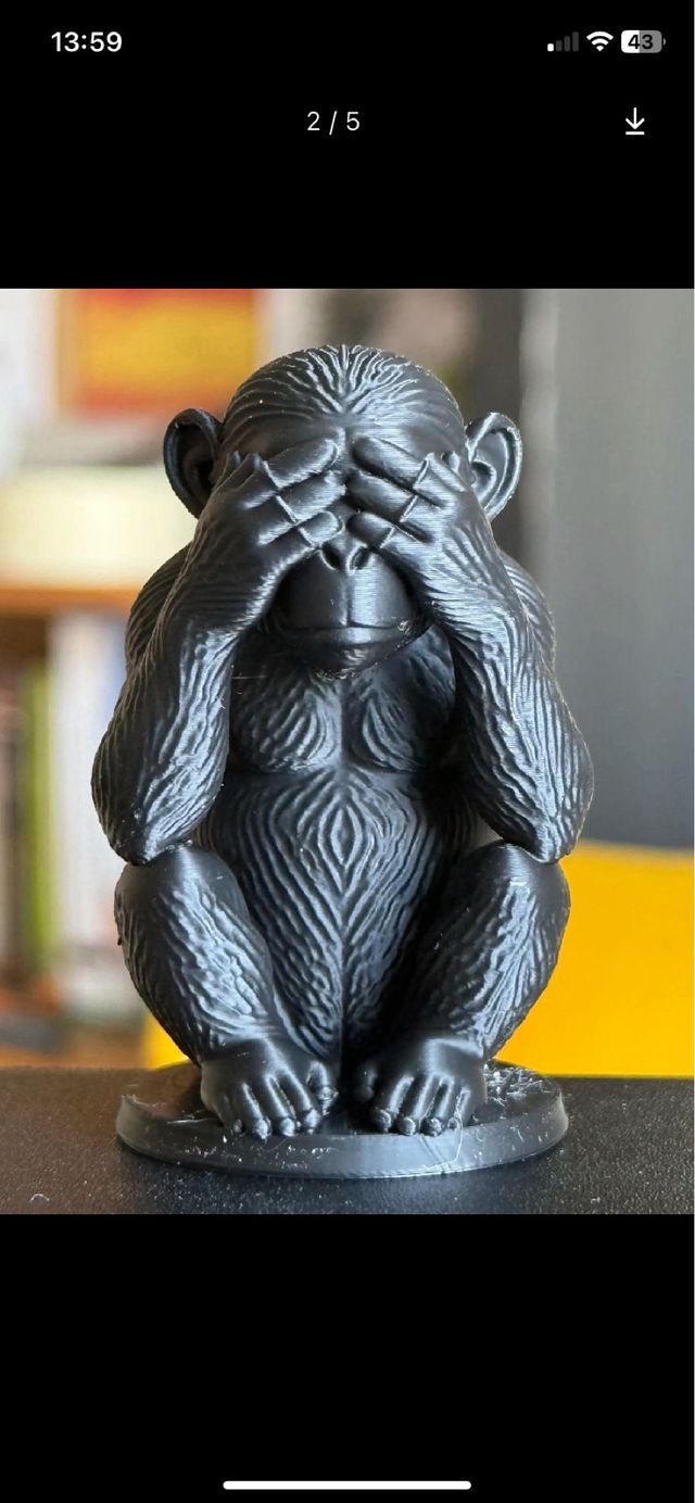 Set 3 Scimmiette Non vedo, non sento, non parlo