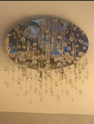 Lampadario moderno vetro e metallo