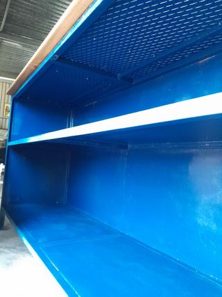 Estantería Metálica y Madera Azul
