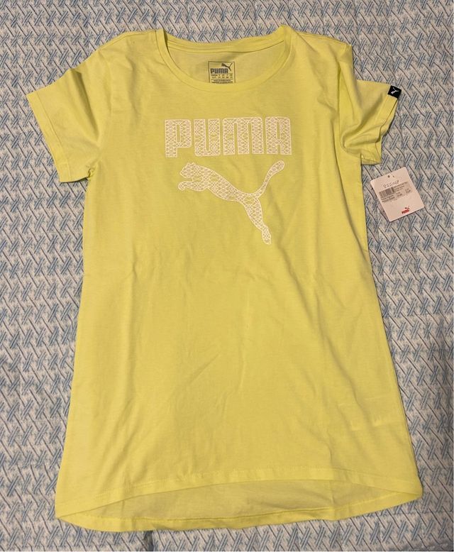 Maglietta Puma Gialla Bambina