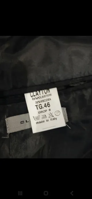 Completo uomo nero Made in Italy