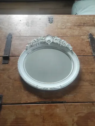 Espejo Zara Home Blanco y Dorado