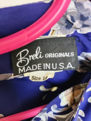 Vestido vintage floral azul