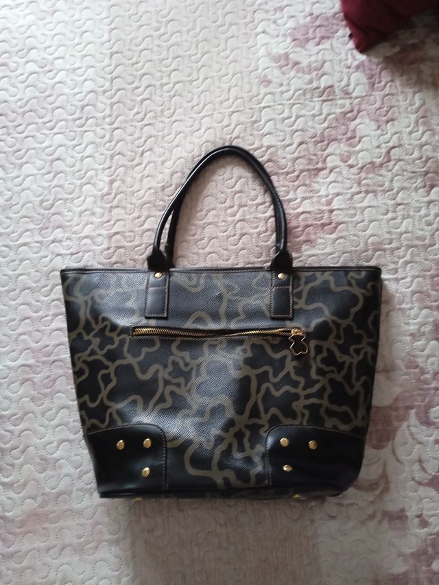 Bolso Tous Negro y Dorado