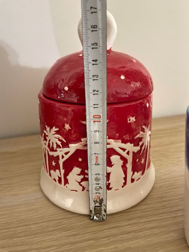 Barattolo ceramica decorato Natale