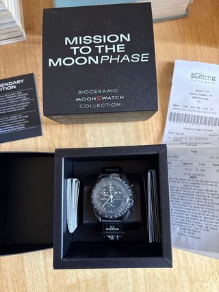 Omega x Swatch Mission to MoonPhase Negro NUEVO