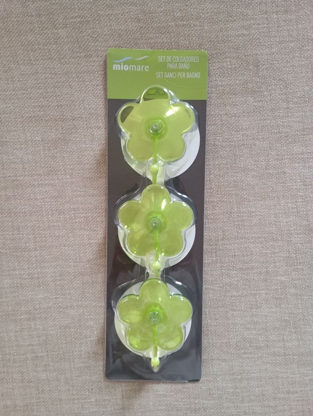 Set 3 Colgadores Flor Miomare Baño