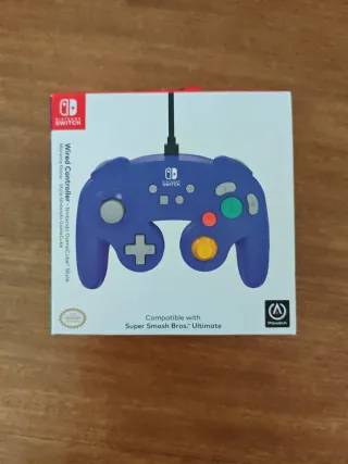 Mando Nintendo Switch Estilo GameCube Morado