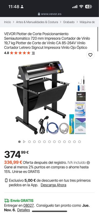 Plotter da taglio vinile 72cm + vinile Oracal