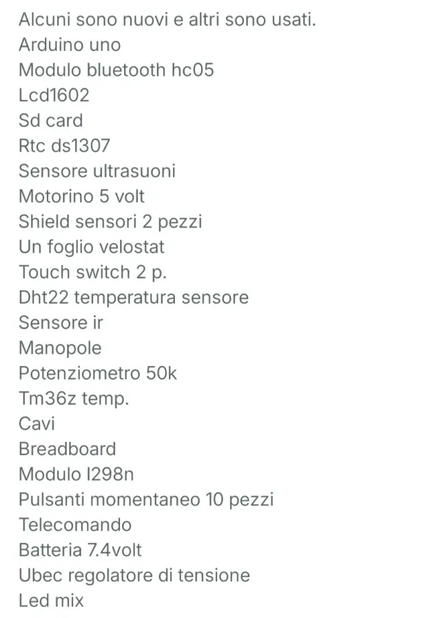 Arduino Uno e componenti elettronici