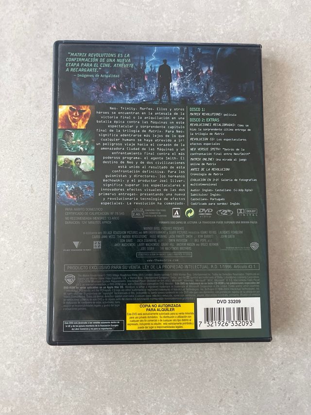 DVD Matrix Revolutions (Edición 2 Discos)