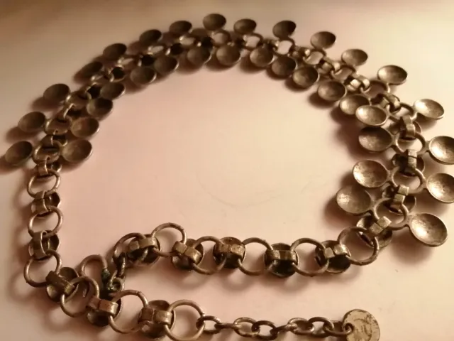 Collana vintage metallo argento