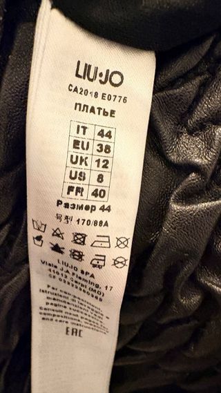 Liu Jo Abito Ecopelle Effetto Plissé Tg 44
