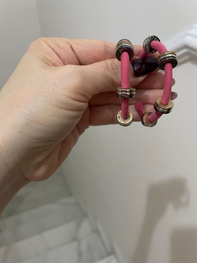 Pendientes Uterqüe Aro Rosa y Dorado