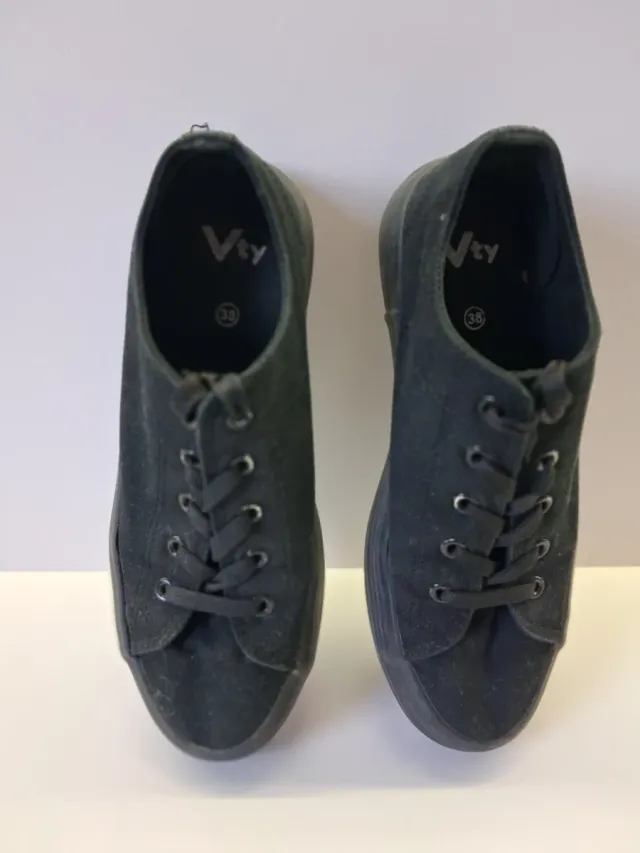 Zapatillas plataforma Vty negras talla 38