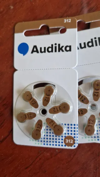 Pilas Audika 312 para audífonos 6 paquetes