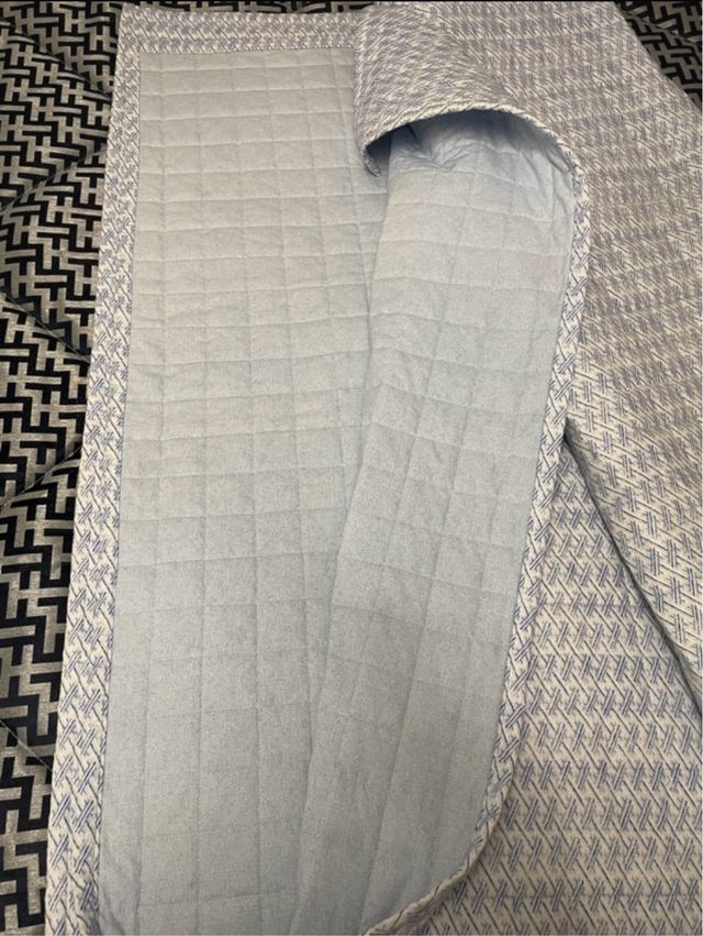 Copriletto trapuntato Zucchi blu/bianco