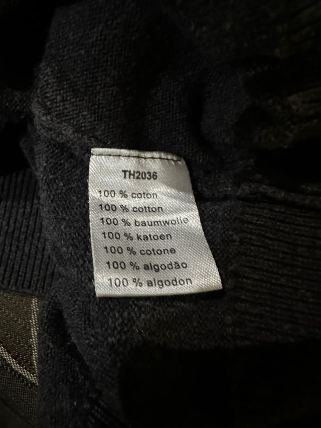 Jersey Lacoste Gris Punto Bordado