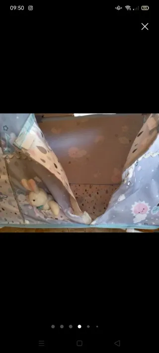 Cuna y bebe de juguete para bebé