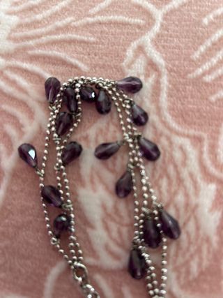 pulsera plata y amatistas