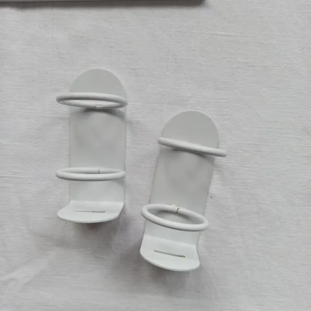 Estante blanco metal + 2 soportes cepillos