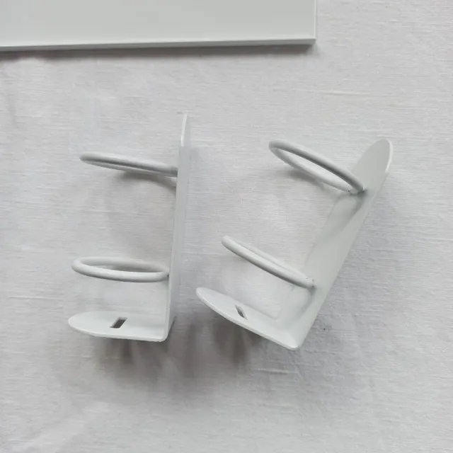 Estante blanco metal + 2 soportes cepillos