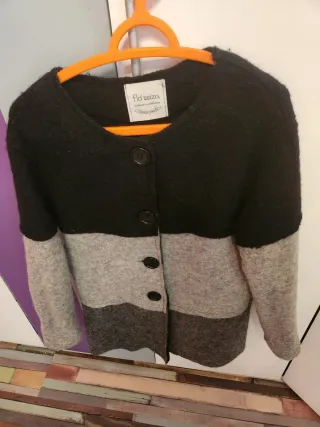 Cappottino donna Flo'reiza nero e grigio