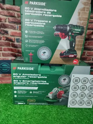 Taladro y amoladora Parkside 20V
