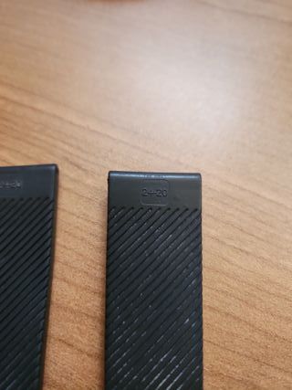 Correa Breitling Caucho Negra 24/20