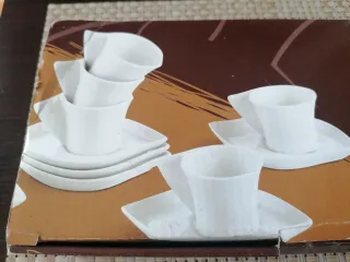 Juego de café blanco diseño original