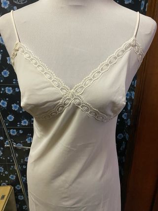 Sottoveste in pizzo bianco