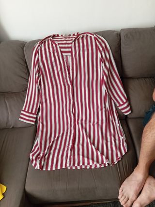 Vestido Verano Rayas Rojo y Blanco