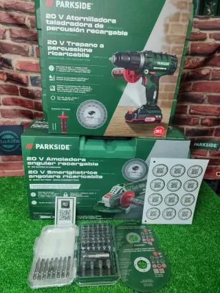 Parkside Taladro y Amoladora 20V