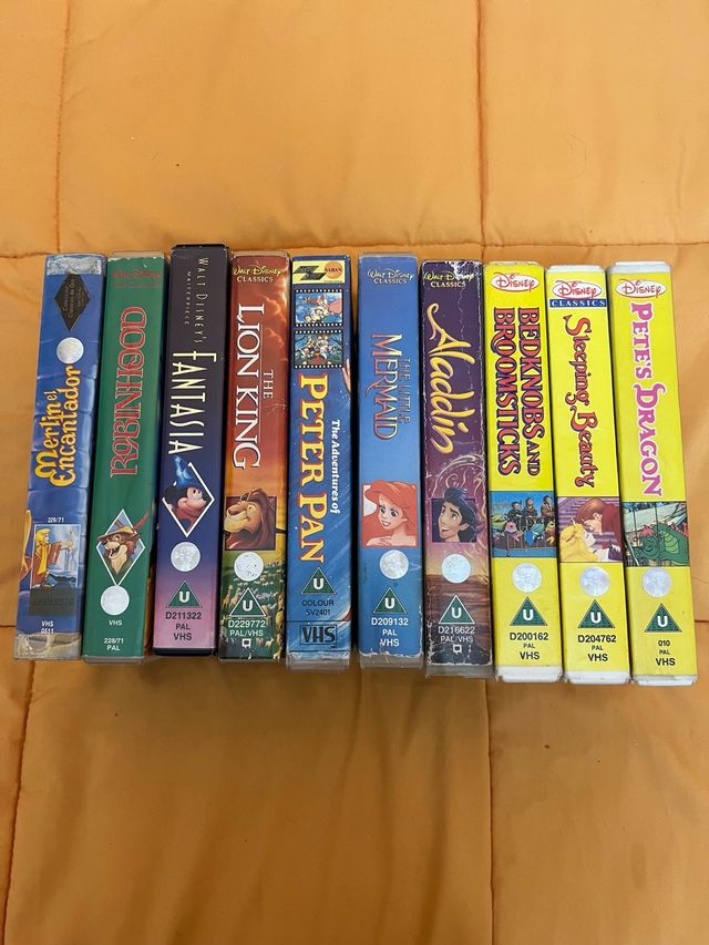 Lote 9 Películas VHS Disney Clásicos Inglés