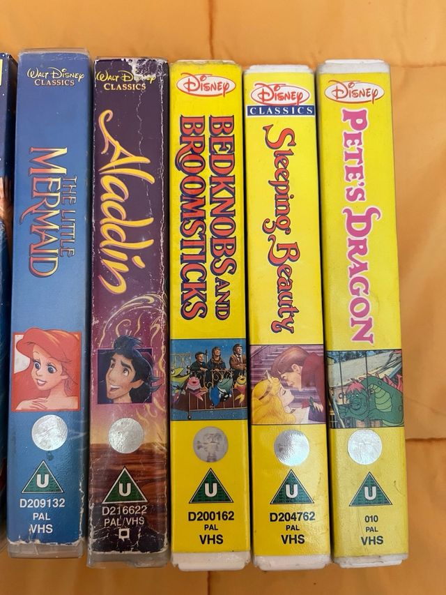 Lote 9 Películas VHS Disney Clásicos Inglés